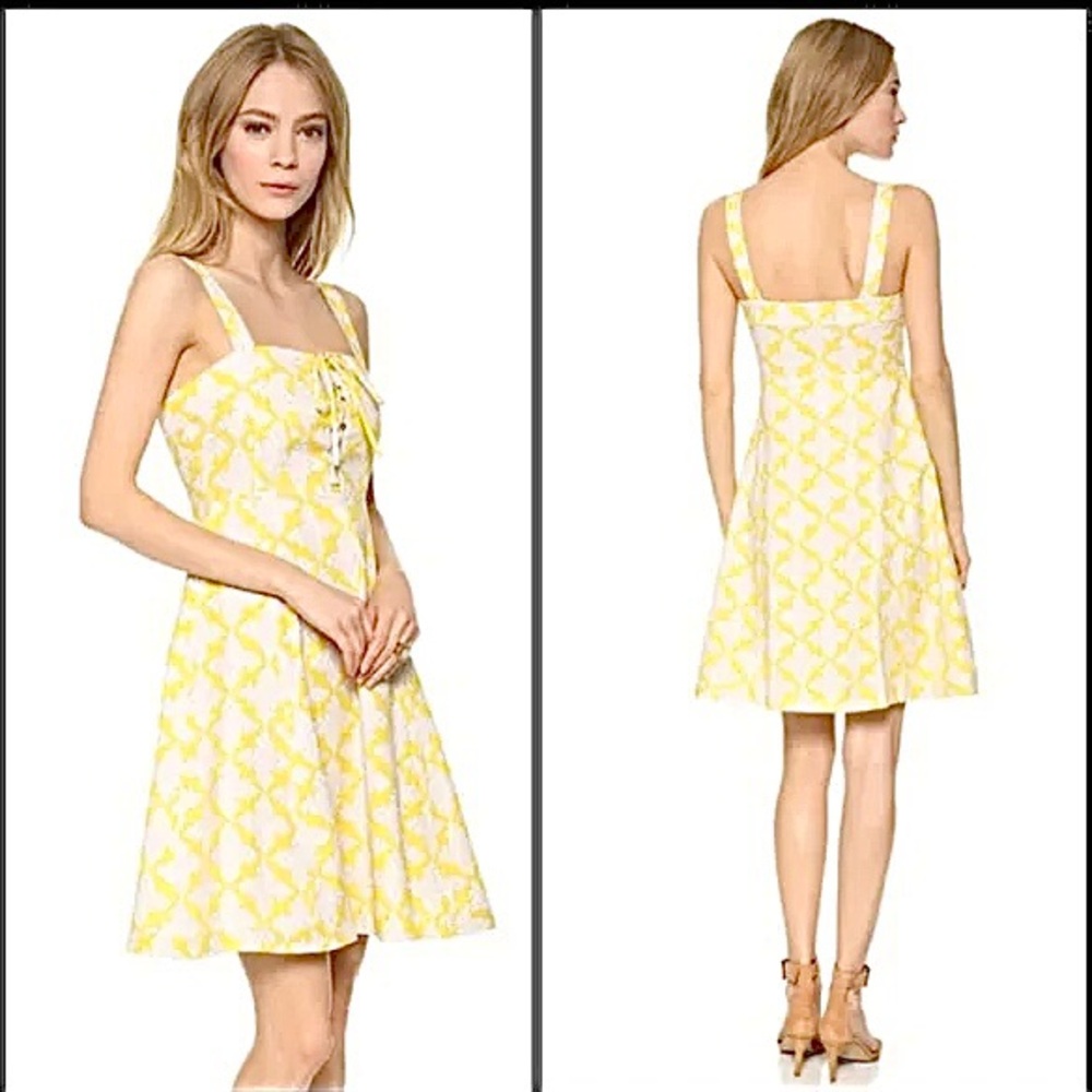 DVF Diane Von Furstenberg Henna Lace Up fit-and-flare Summer Dress XS / 0